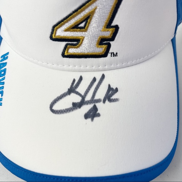 Autographed Kevin Harvick #4 Blue and White Sun Visor - Picture 2 of 7